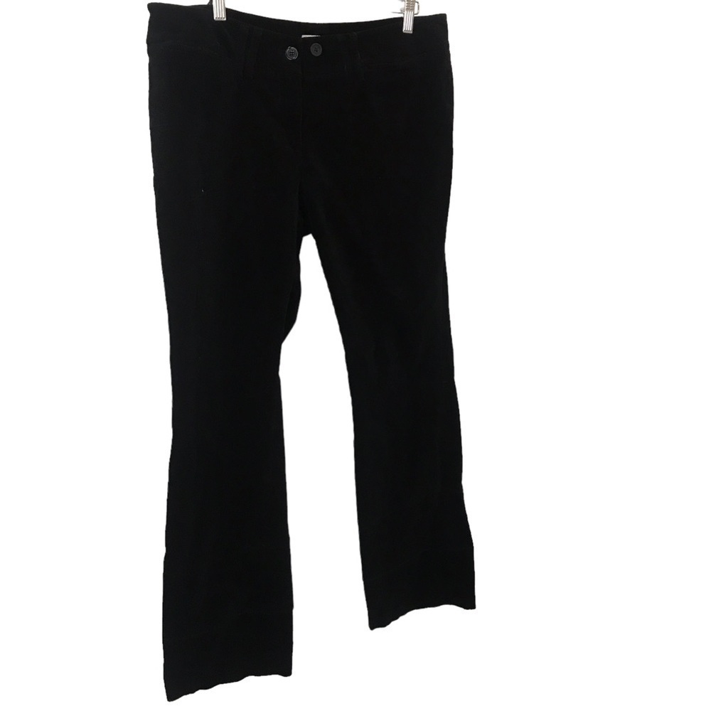 Michael Kors  black crush velvet cotton spandex blend pants